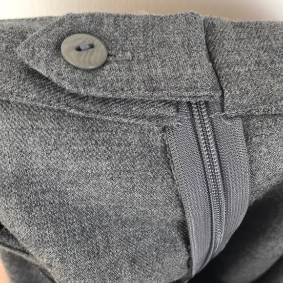 Eileen Fisher Wool Wide Leg Wrap Pant Mid Rise Crop Charcoal Gray PP FLAW - Picture 9 of 15